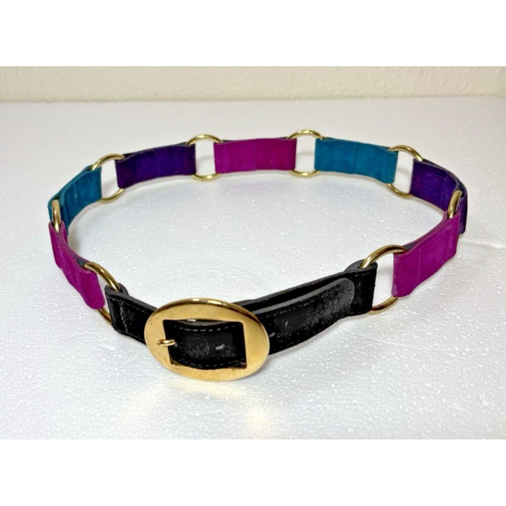 Vintage Omega Genuine Suede 1” Belt Medium Boho 28”-30”